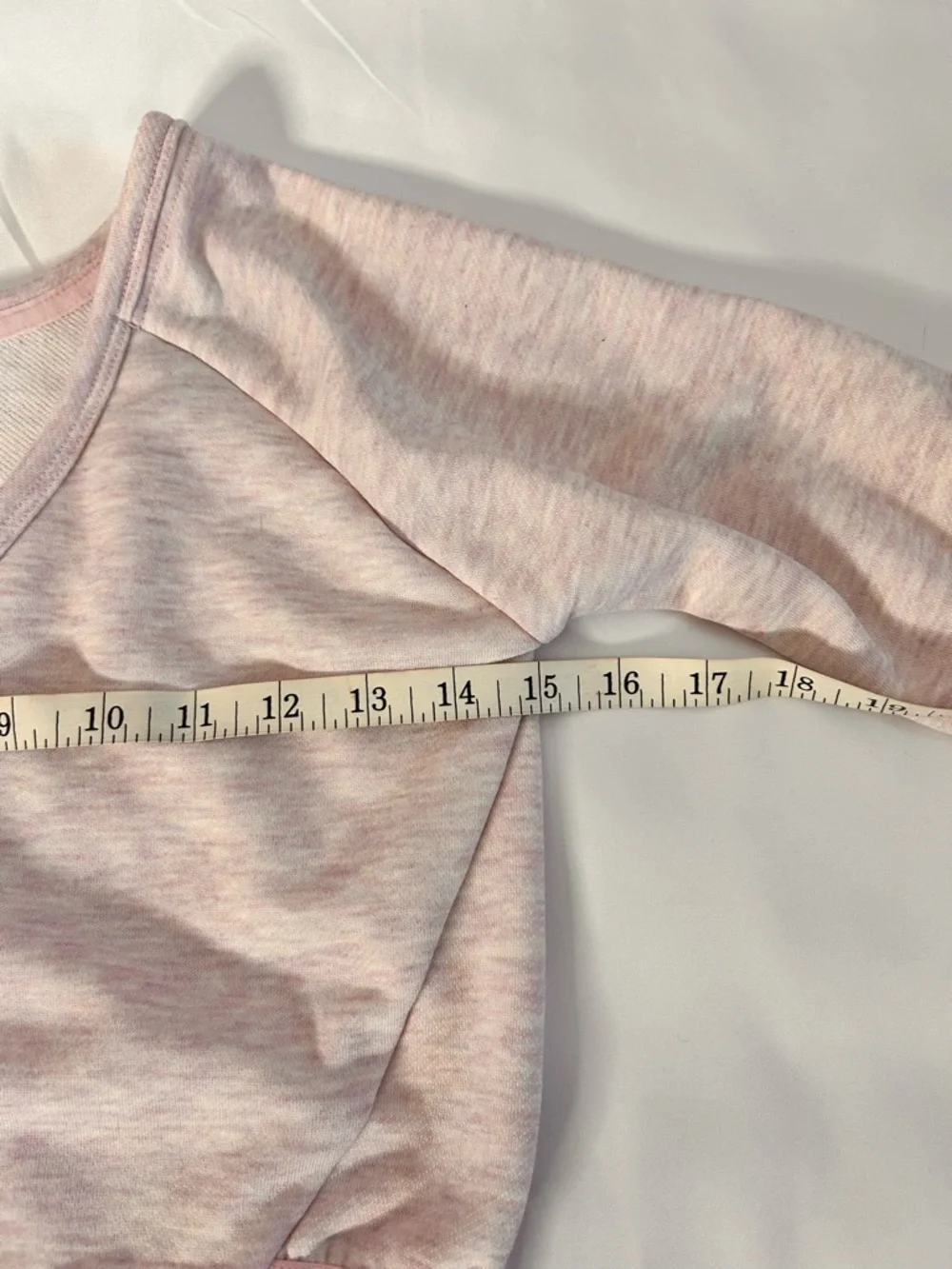 Nike Kid Studio Pink Heathered Crossover Cropped Sweatshirt Size Small